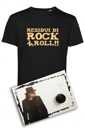 T-SHIRT REDISUI DI R'n'R ECRU + CARTOLINA + PINS